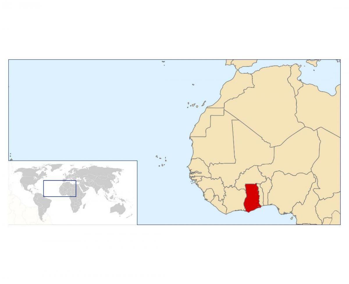 ghana Standort auf Weltkarte