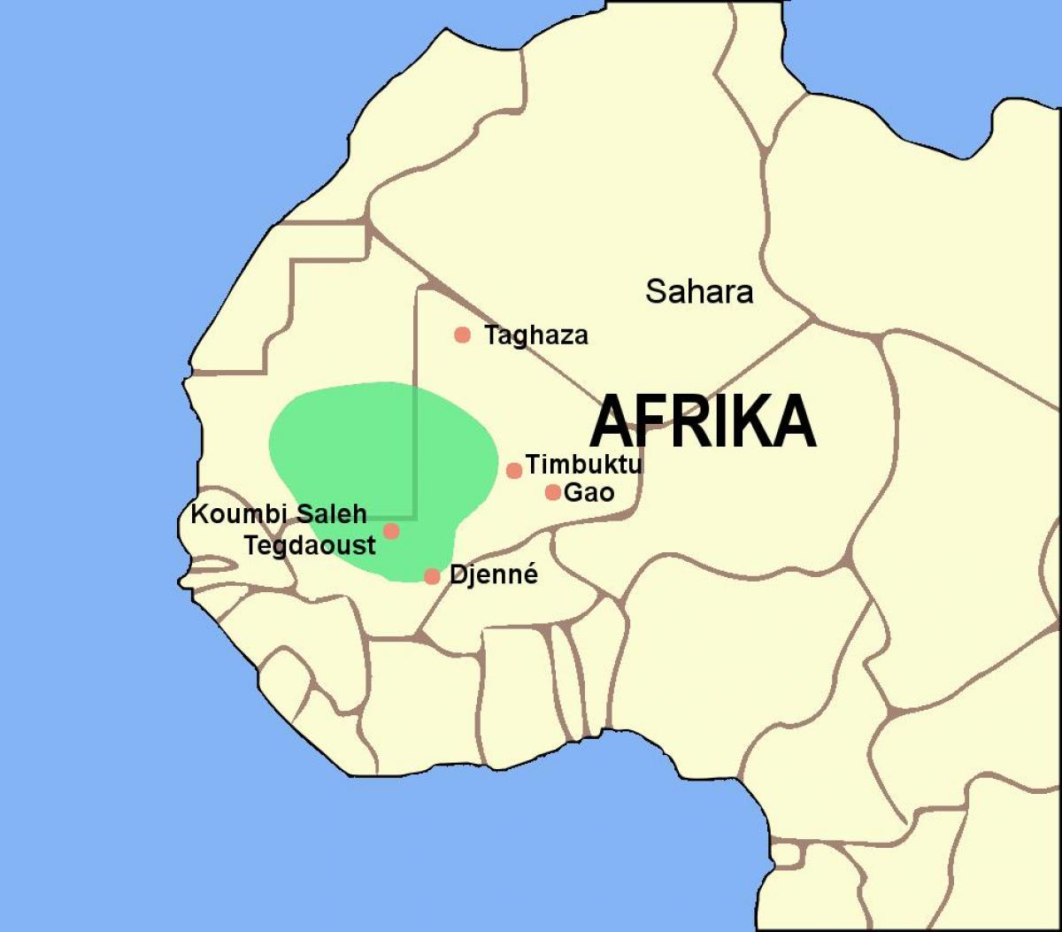 Karte des Reiches von ghana