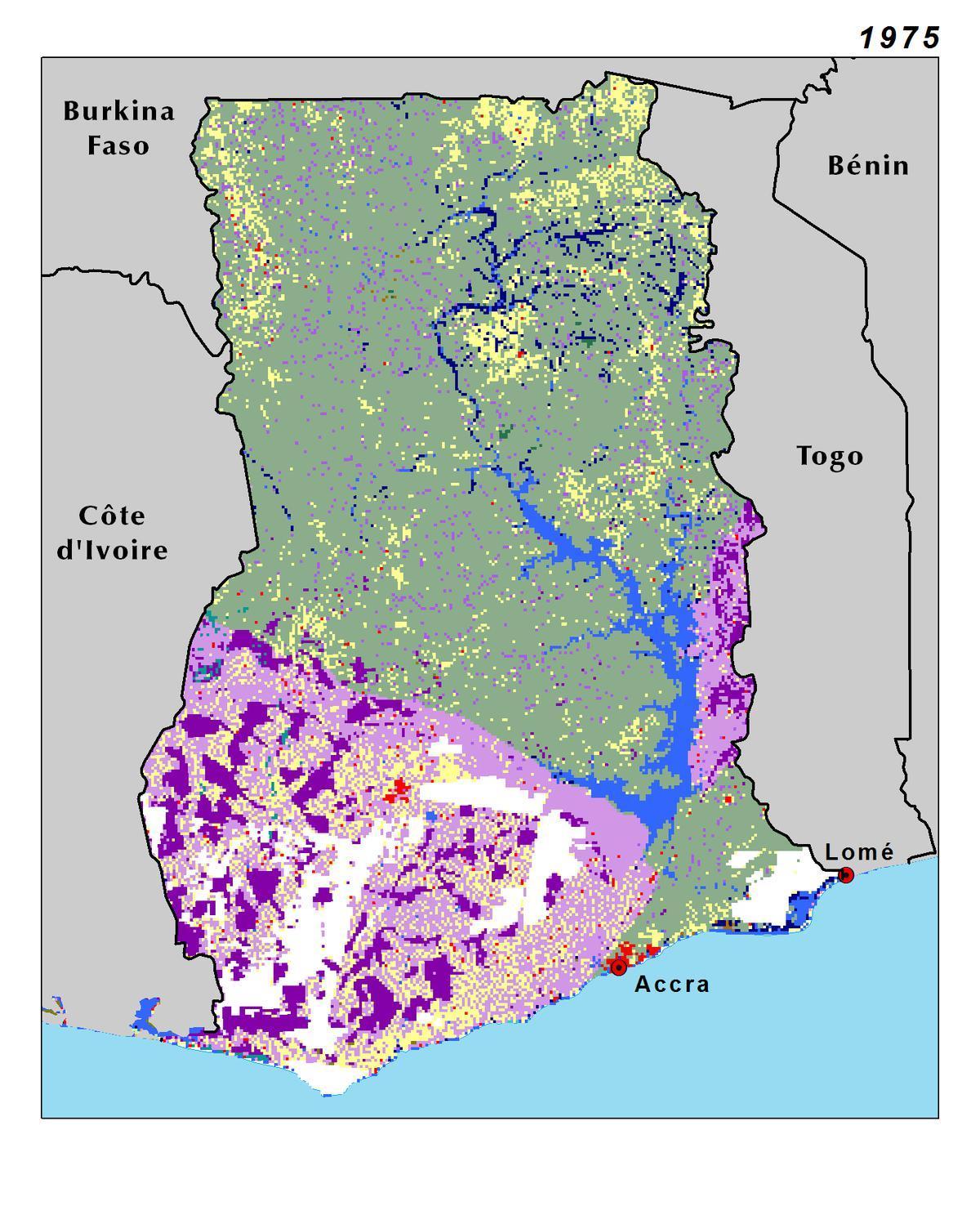 topografische Karte von ghana
