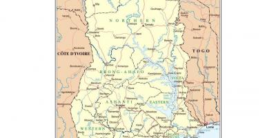 Administrative Karte von ghana