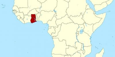Karte von Afrika showing ghana