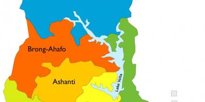 Karte von ghana mit Regionen